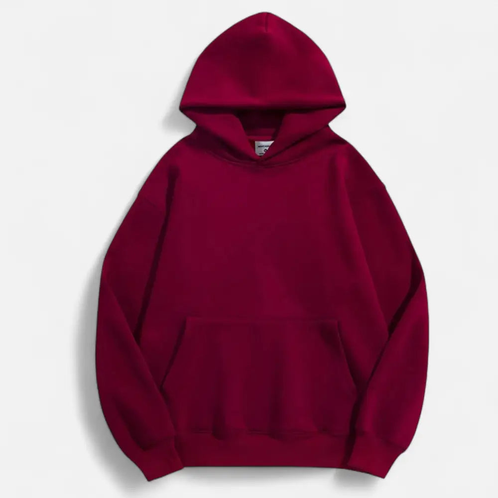 Basic Thick Polar Hoodie Unisex - Burgundy / S - Sweater Women
