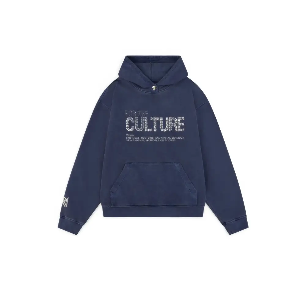 ’Culture’ Graphic Casual Hoodie - Blue / S - Women’s Hoodies
