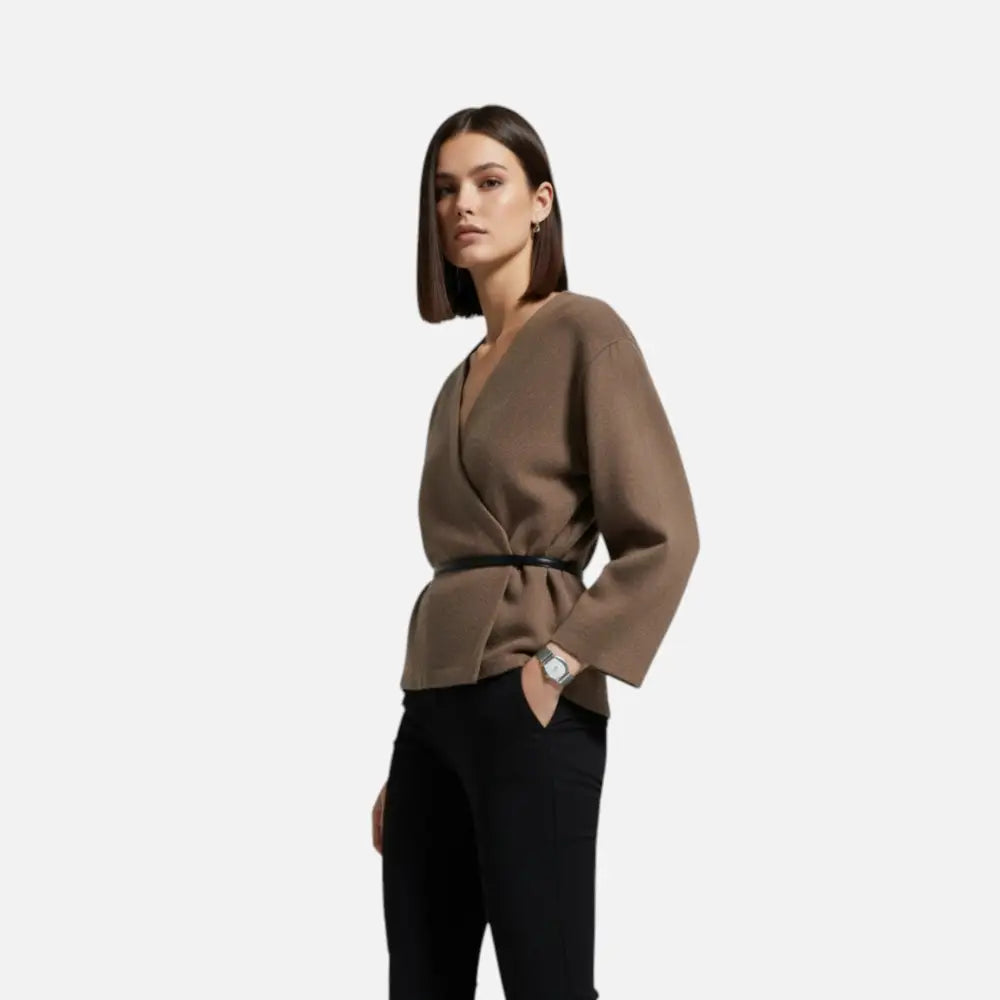 Elegant Wrap Sweater for Women - Sweater Women