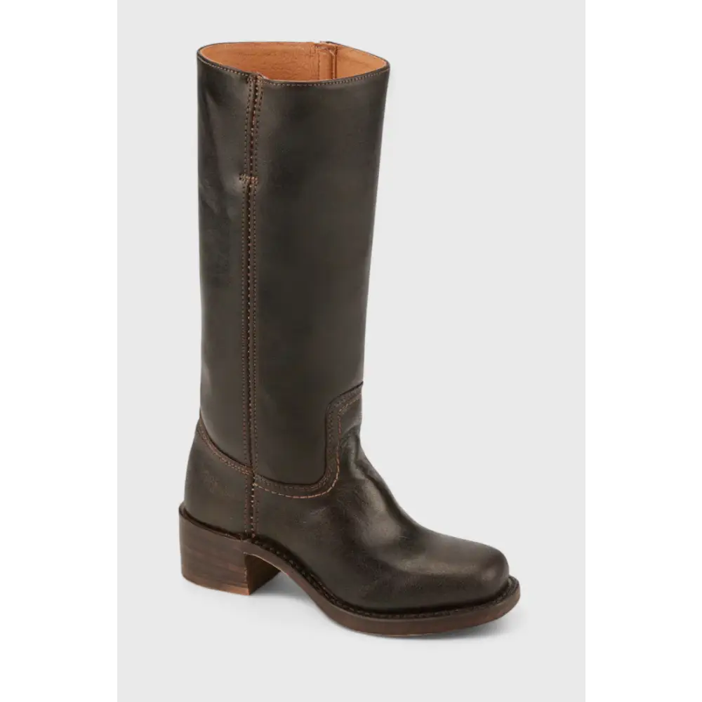 Knee-High Women’s Boots with Chunky Heel and Classic Round Toe - Women Boots