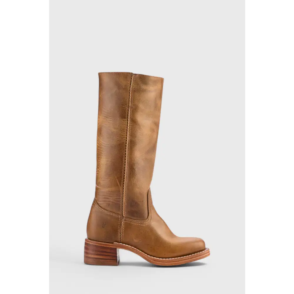 Knee-High Women’s Boots with Chunky Heel and Classic Round Toe - Women Boots