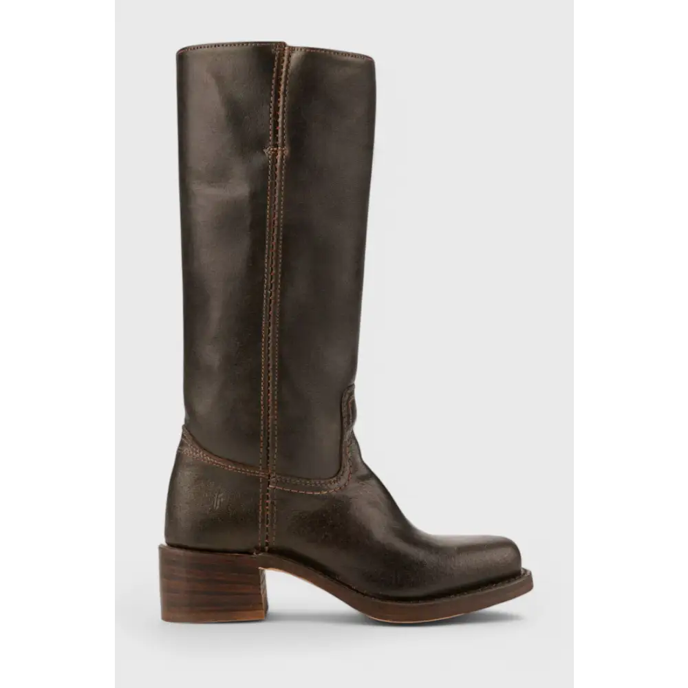 Knee-High Women’s Boots with Chunky Heel and Classic Round Toe - Women Boots