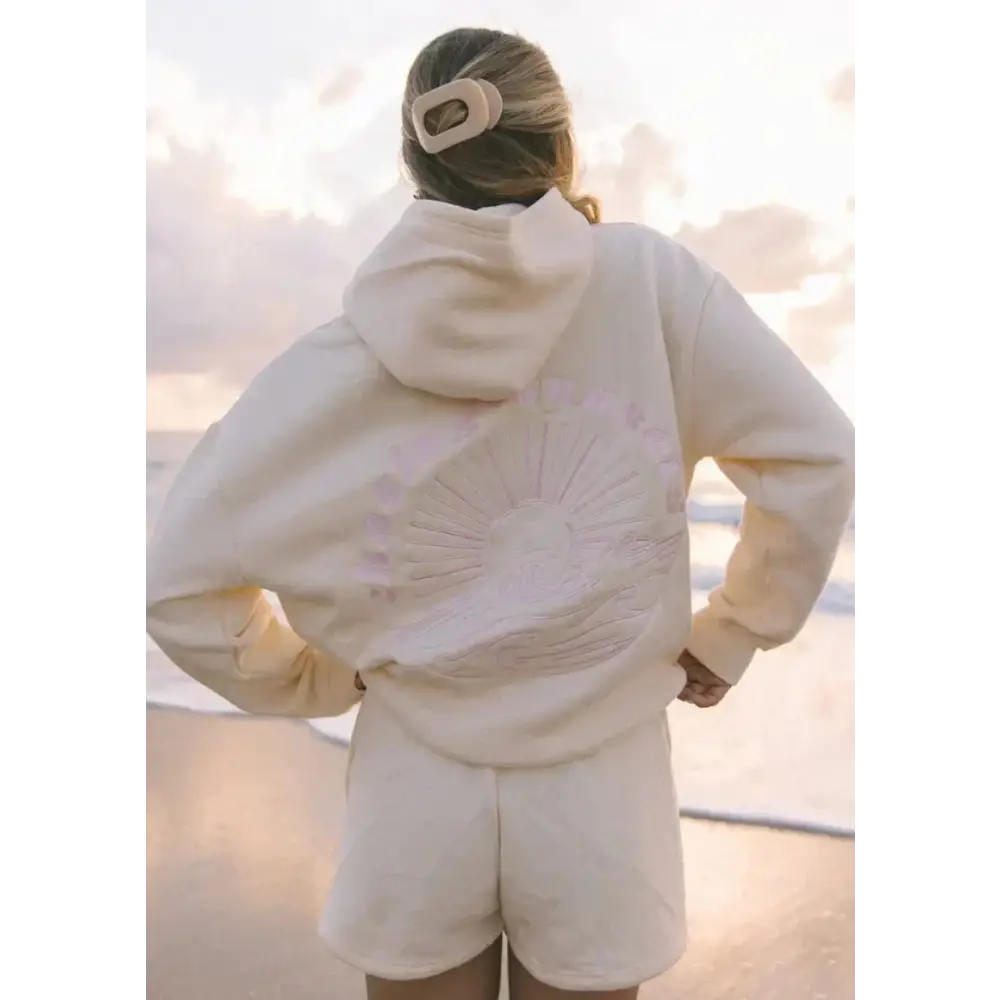 Marino Lightweight Summer Hoodie Ultra-Soft Breathable & Perfect for Warm Weather - Cream Sunset / S - Marino