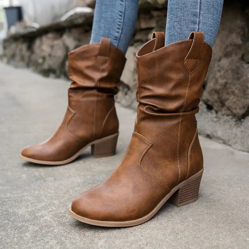 Mid-Calf Western Boots for Women - Women Boots