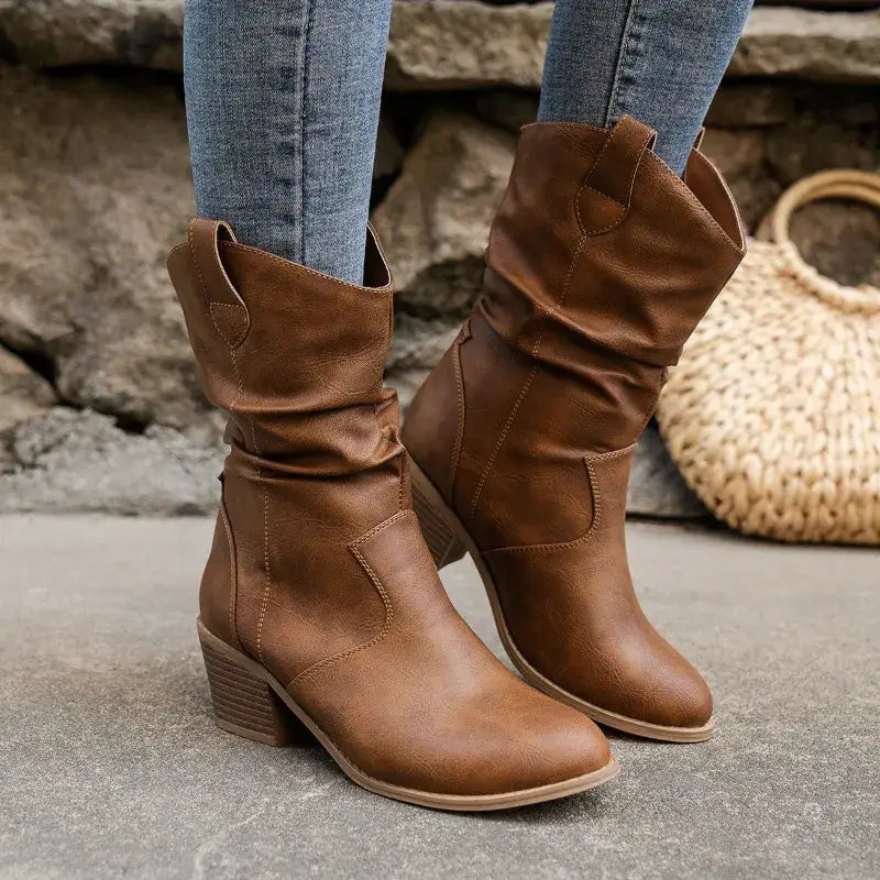 Mid-Calf Western Boots for Women - Women Boots