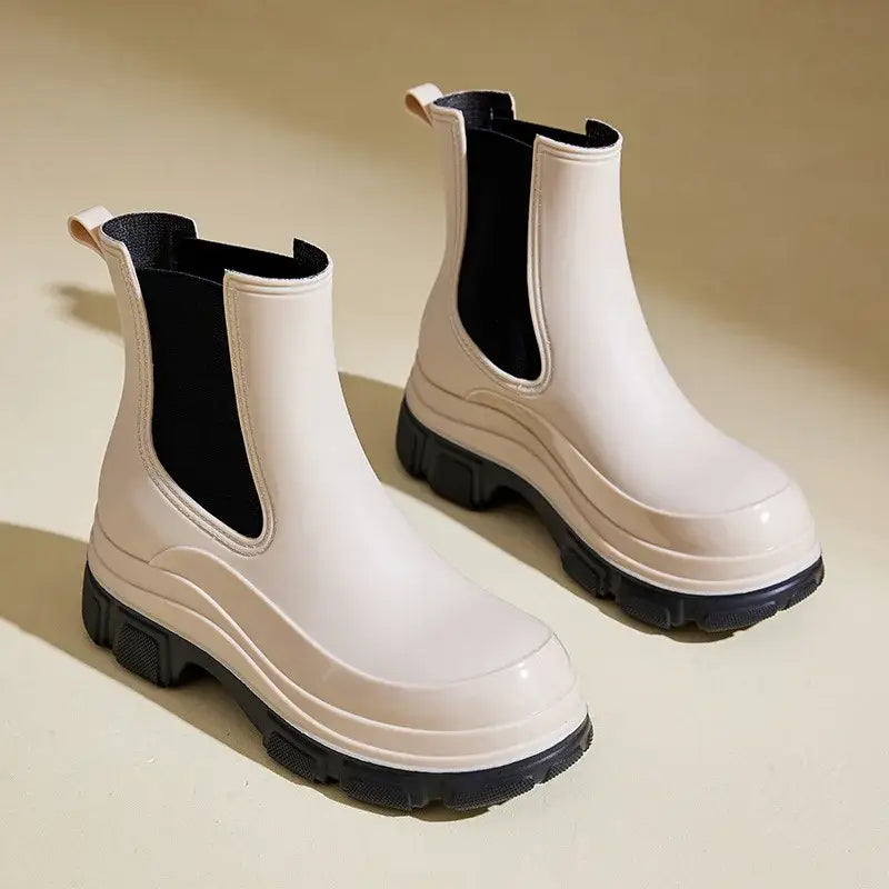 Waterproof Chelsea Boots for Women - Beige / 35 - Women Boots