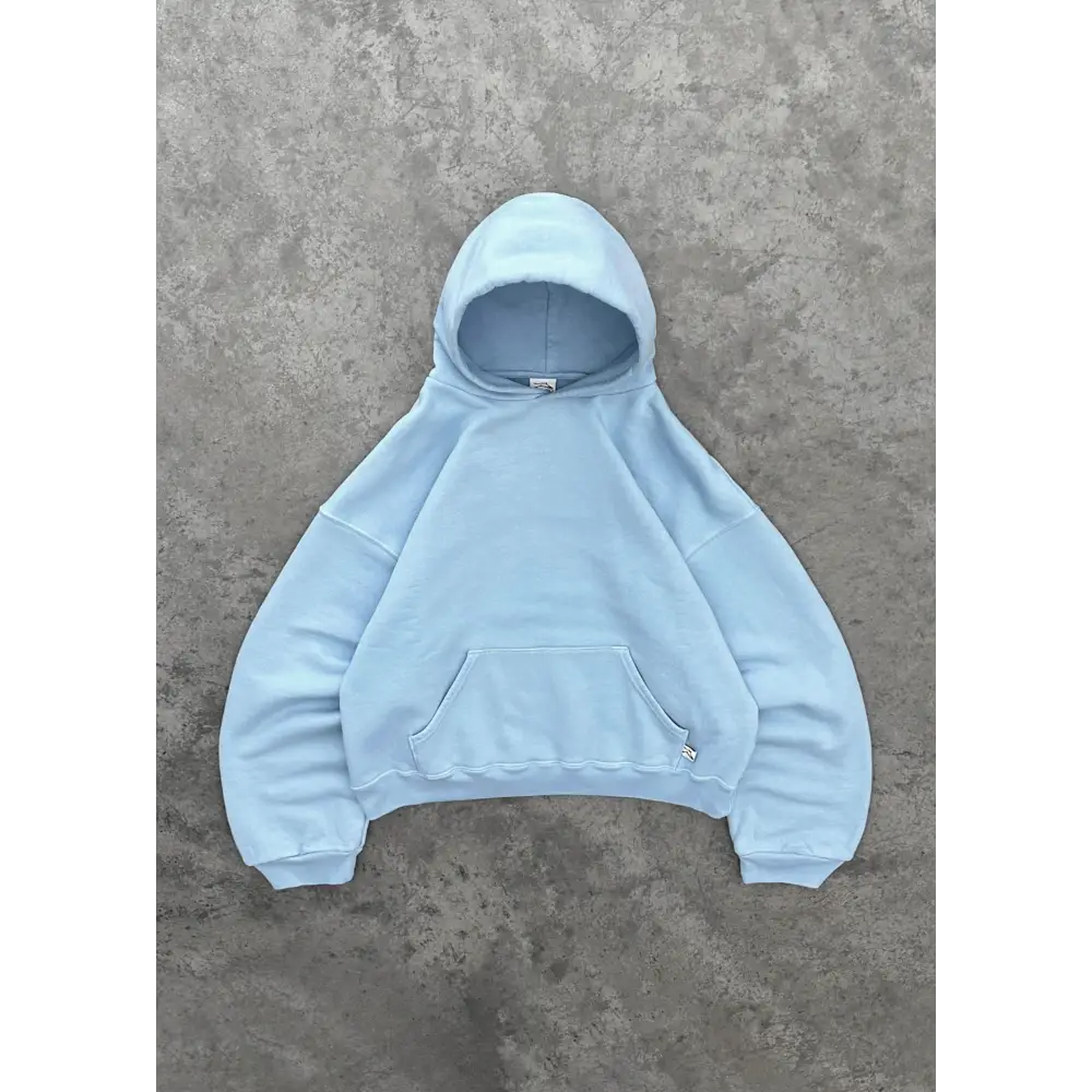 Cropped Fleece Hoodie for Women: Daily Casual Comfort - Baby Blue / S - Women’s Hoodies