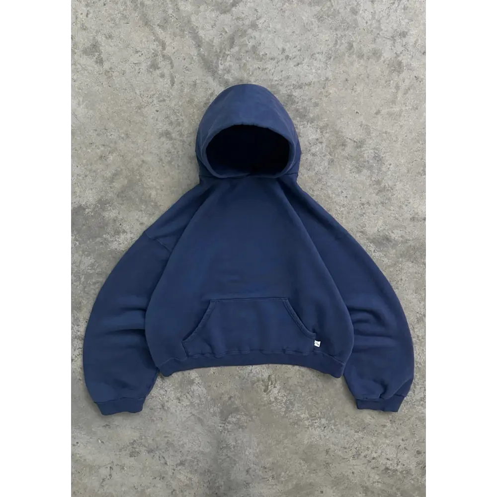 Cropped Fleece Hoodie for Women: Daily Casual Comfort - Navy Blue / S - Women’s Hoodies