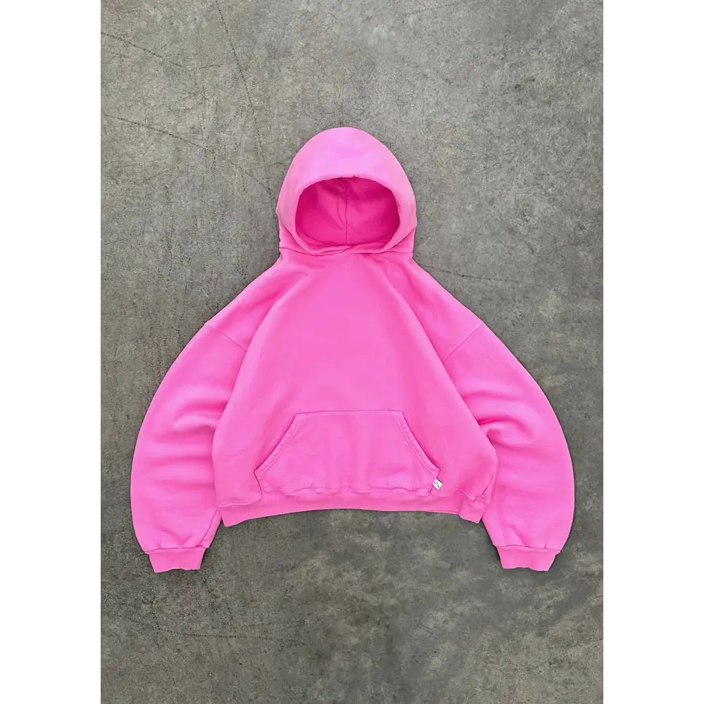 Cropped Fleece Hoodie for Women: Daily Casual Comfort - Pink / S - Women’s Hoodies