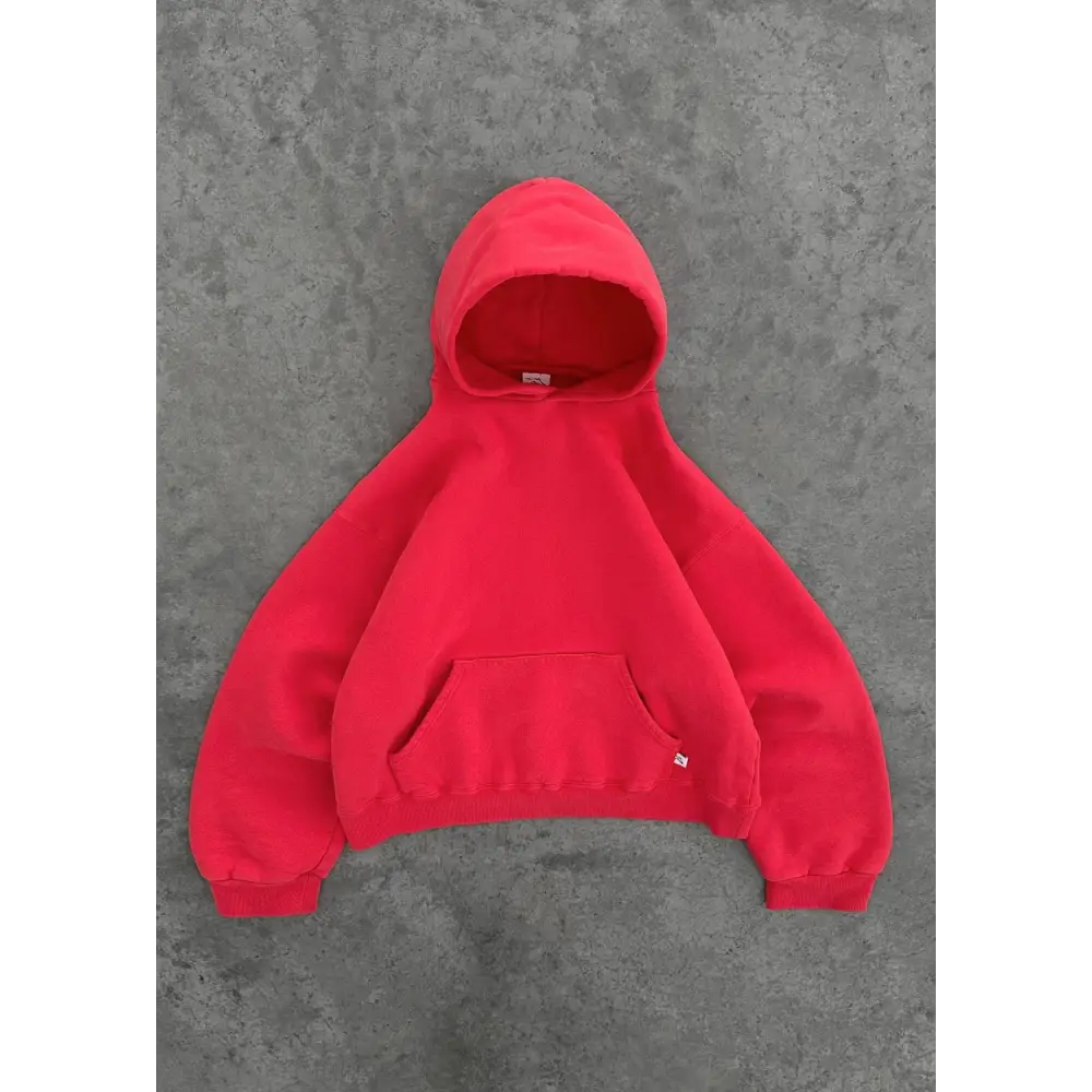 Cropped Fleece Hoodie for Women: Daily Casual Comfort - Red / S - Women’s Hoodies