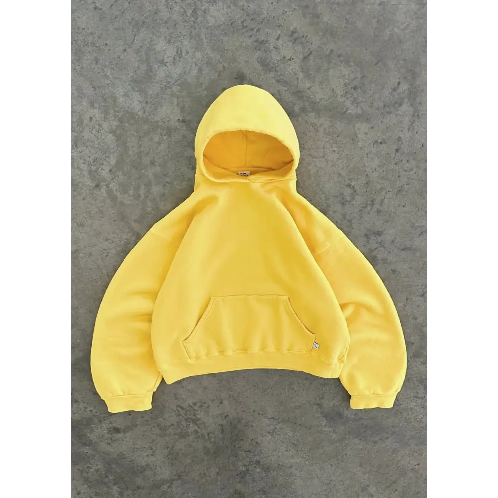 Cropped Fleece Hoodie for Women: Daily Casual Comfort - Yellow / S - Women’s Hoodies