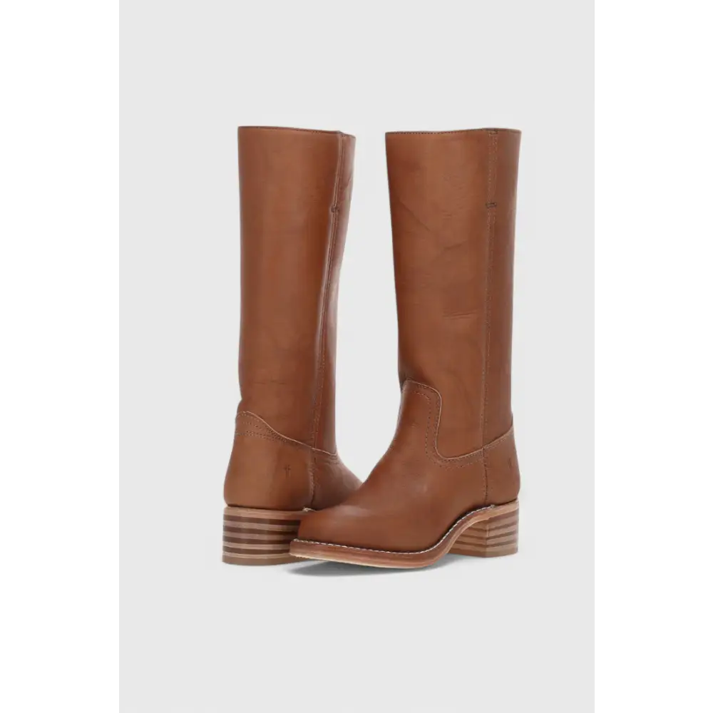Knee-High Women’s Boots with Chunky Heel and Classic Round Toe - Brown / 35 - Women Boots