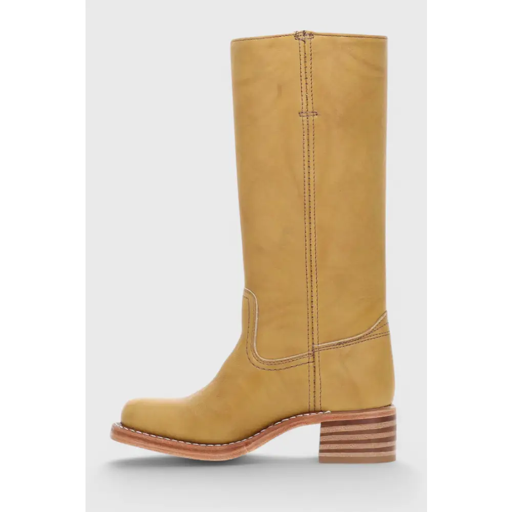 Knee-High Women’s Boots with Chunky Heel and Classic Round Toe - Women Boots