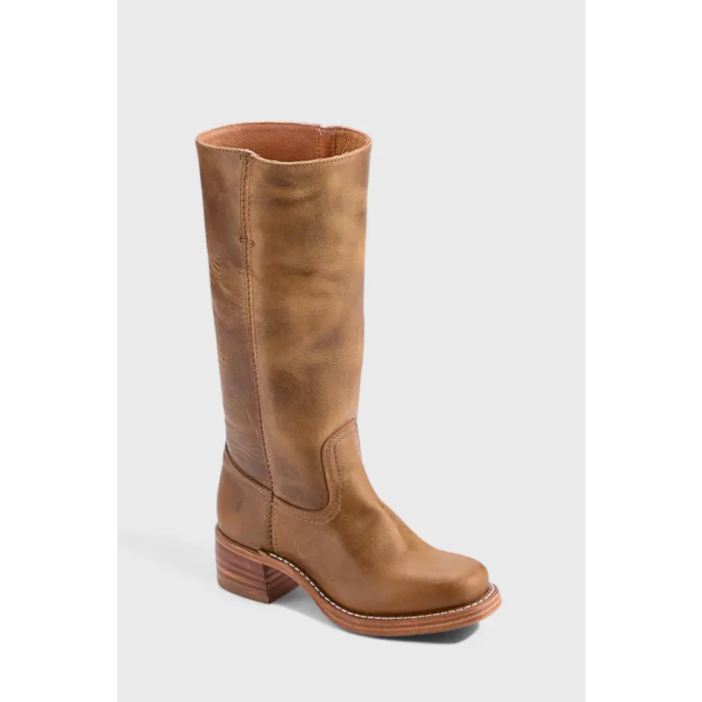 Knee-High Women’s Boots with Chunky Heel and Classic Round Toe - Women Boots