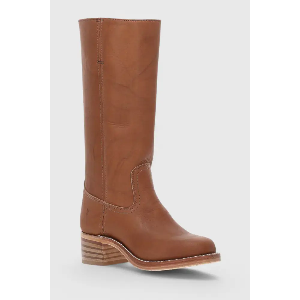 Knee-High Women’s Boots with Chunky Heel and Classic Round Toe - Women Boots