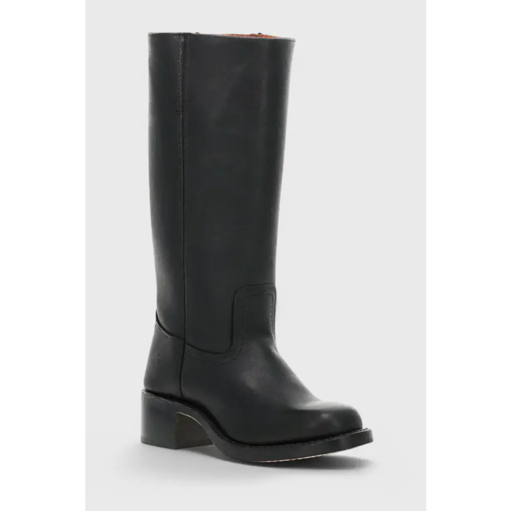 Knee-High Women’s Boots with Chunky Heel and Classic Round Toe - Women Boots