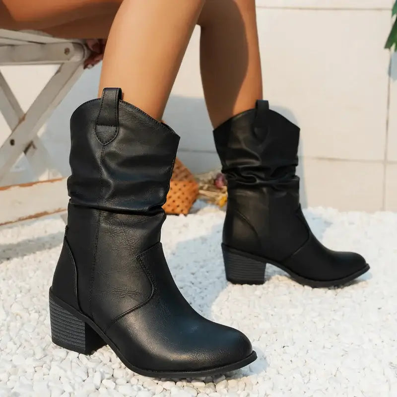 Mid-Calf Western Boots for Women - Women Boots