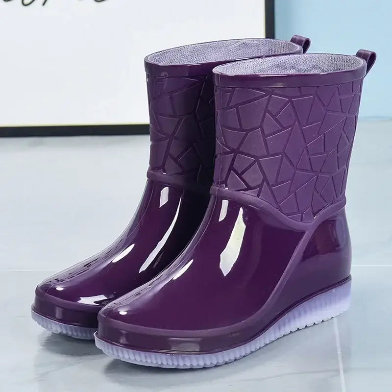 Waterproof Rain Boots for Women - Purple / 36 - Women Boots