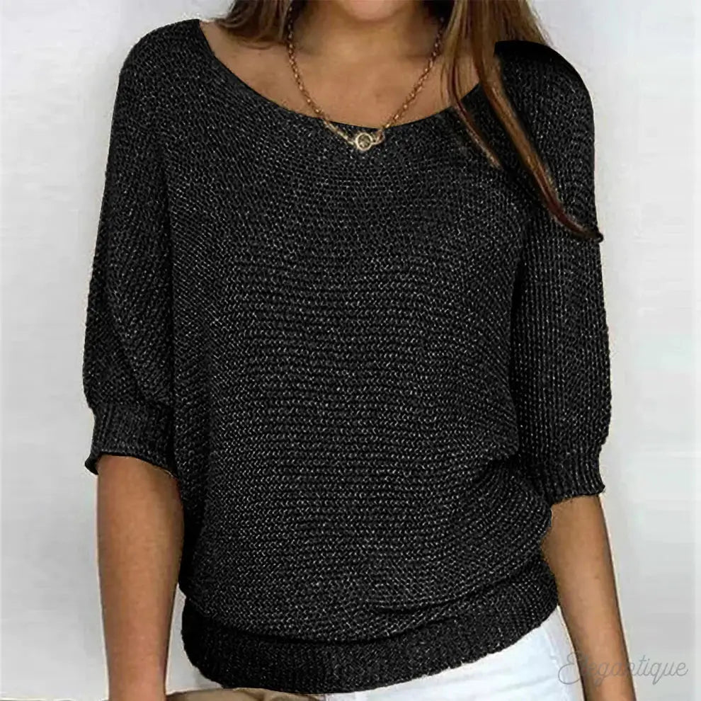 Women’s Knit Sweatshirt - Black / S - Sudadera Mujer