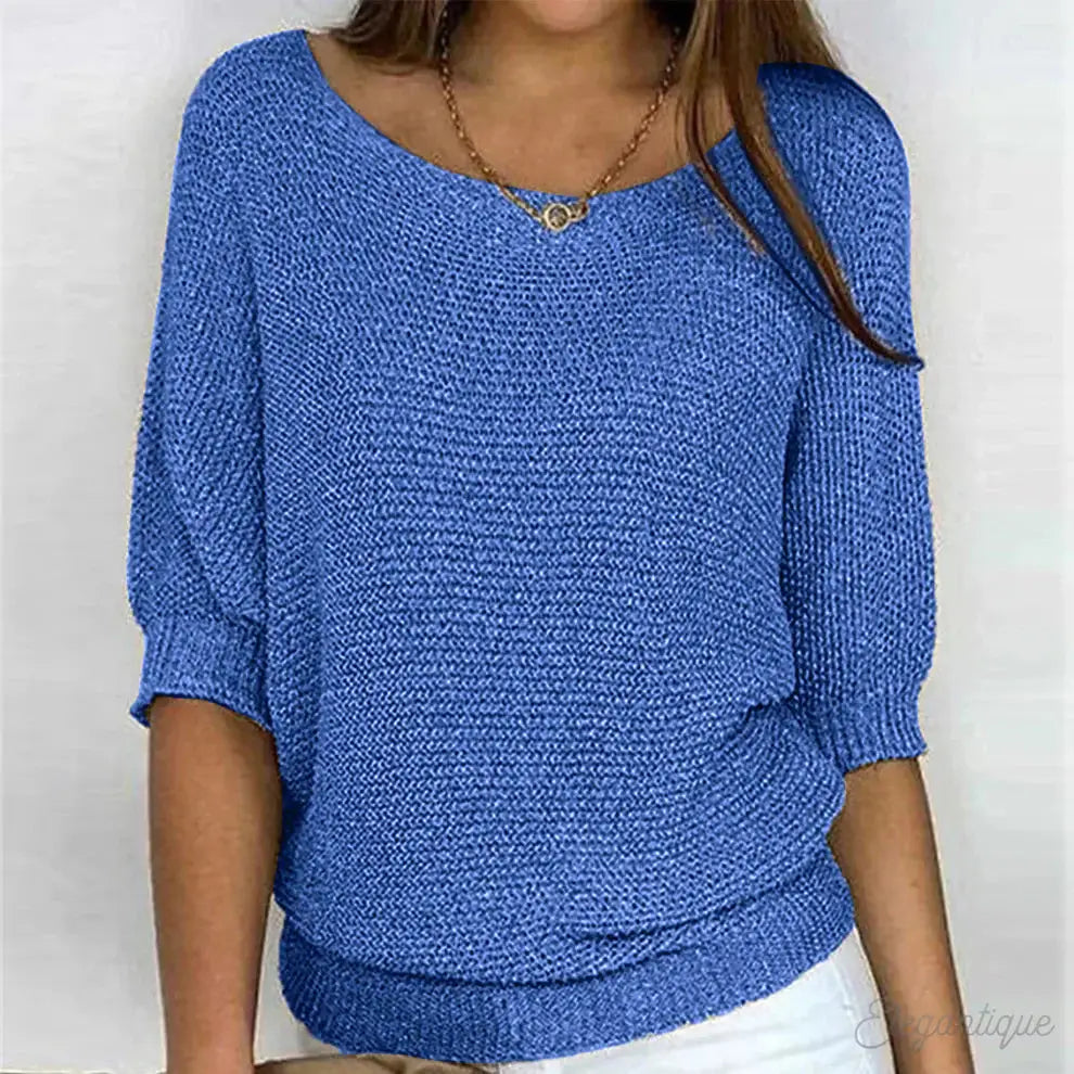Women’s Knit Sweatshirt - Blue / S - Sudadera Mujer
