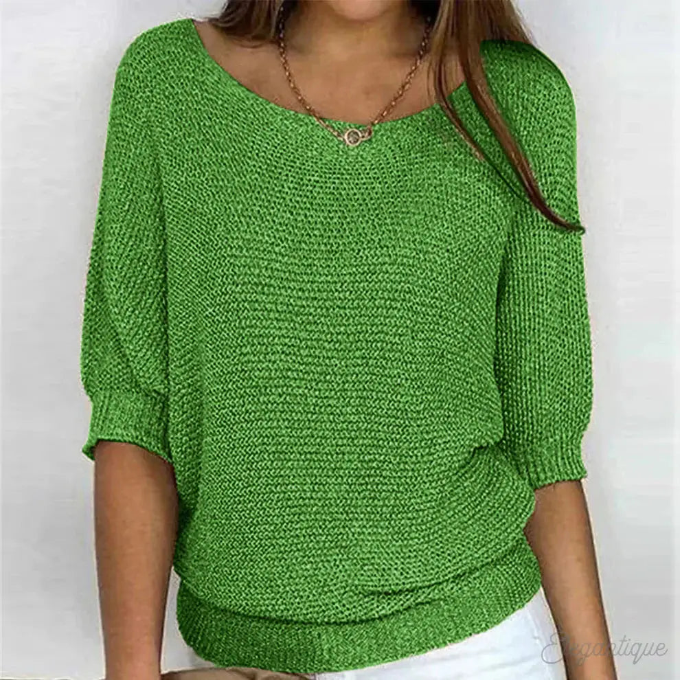 Women’s Knit Sweatshirt - Green / S - Sudadera Mujer